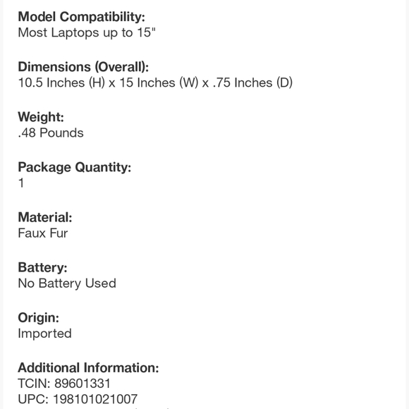 Tabitha Brown NWT Faux Leather 15" Laptop & Tablet Sleeve Multicolor Fruit Print - Picture 5 of 5